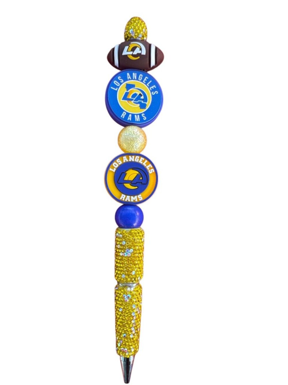 Los Angeles Rams Bedazzled Pen With Team Logos & Football Accents